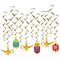 Beistle Pack of 72 Gold Arabian Lamp and Lantern Party Whirls 28.5”